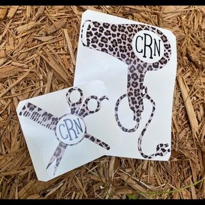 Leopard Hairstylist Decal Set, Hairstylist Gift